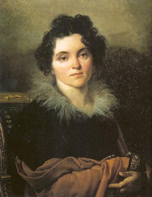 Kiprensky, Orest Portrait of Darya Khvostova oil painting picture